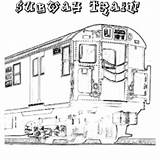 Coloring Subway Train Trains Designlooter 268px 76kb sketch template