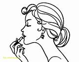 Lips Coloring Pages Kissing Make Makeup Lipstick Mouth Printable Face Cliparts メイク ぬりえ Getcolorings Clipart Drawing 塗り絵 Print Colorear Getdrawings sketch template