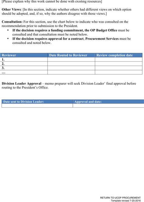 policy decision memo template word   page