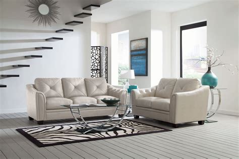 avison cream living room set  coaster furniture