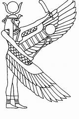 Coloring Pages Egyptian Gods Egypt Ancient Colouring Popular sketch template