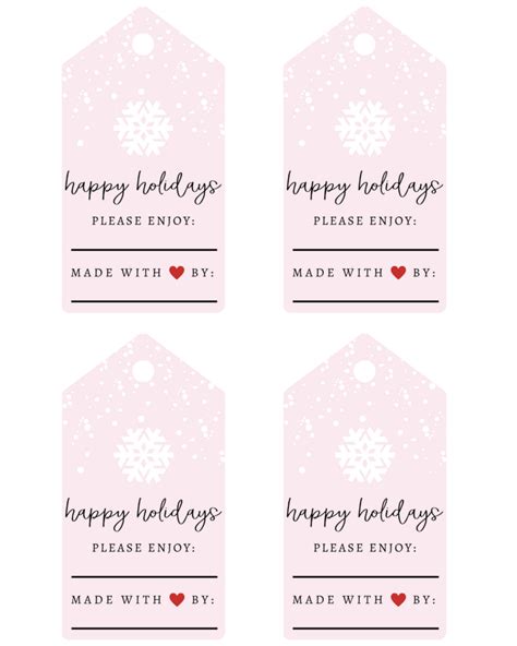 6 edible holiday ts free printable labels