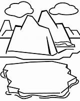 Iceberg Coloring Pages Clipart Coloriage Cracking Drawing Designlooter Arctic Kids Getdrawings Clipartmag Line 07kb Choose Board Dessin sketch template