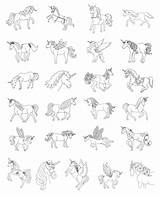 Plr Unicorns Zen sketch template