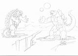 Godzilla Gamera sketch template