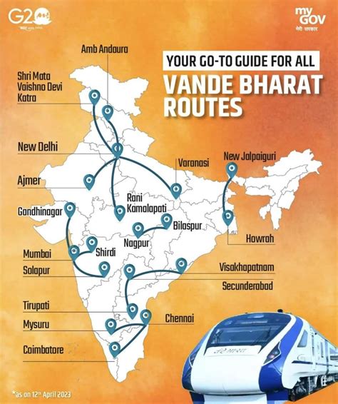 vande bharat express  operational   routes  india delhi   trains  list