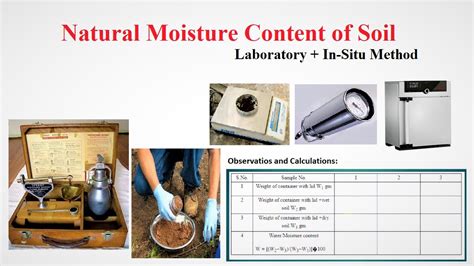 determination  natural moisture content  soil lab field methods