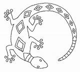 Gecko Template Drawing Lizard Getdrawings Aboriginal Coloring Pages sketch template