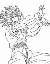 Goku Saiyan Vegeta Coloriage Kamehameha Ssj Ssj1 Sangoku Kakarotto Sayen Ssj2 Dbz Xd Dibuja Balls Dragón Gratistodo sketch template