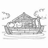 Noah Bahtera Nuh Mewarnai Kapal Besar Halaman Melukis Suka sketch template