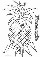 Pineapple Coloring Pages Kids Printable Fruit Cool2bkids Pineapples Color Cute sketch template