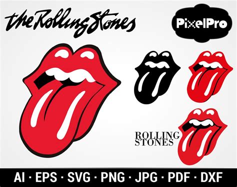 rolling stones logo vector pdfsvgjpgsvgepspngai file etsy