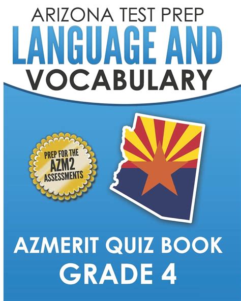 arizona test prep language vocabulary azmerit quiz book grade  covers grammar usage