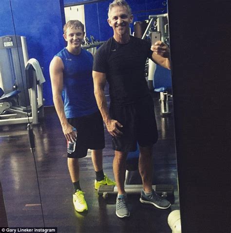 Gary Lineker And His Lookalike Son George Pose For A Gym Sesh Selfie