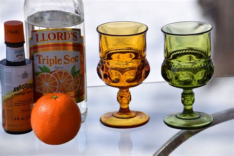 vintage multi colored wine glasses set of 4 circa 1950 s