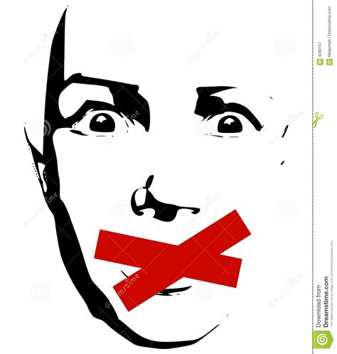 Censored Tape On Mouth Stock Illustration Illustration Of