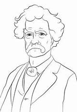 Twain Mark Coloring Pages Famous People Printable Malcolm Sheets Outline Drawings Color Supercoloring James Drawing Category Crash Bandicoot Crafts Beatles sketch template