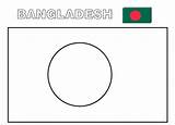 Bangladesh Flag Coloring Printable Geography sketch template