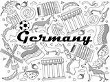 Germany Coloring Book Vector Illustration Stock German Doodle Objects Characters Cartoon Line Set Depositphotos Gmail Preview sketch template
