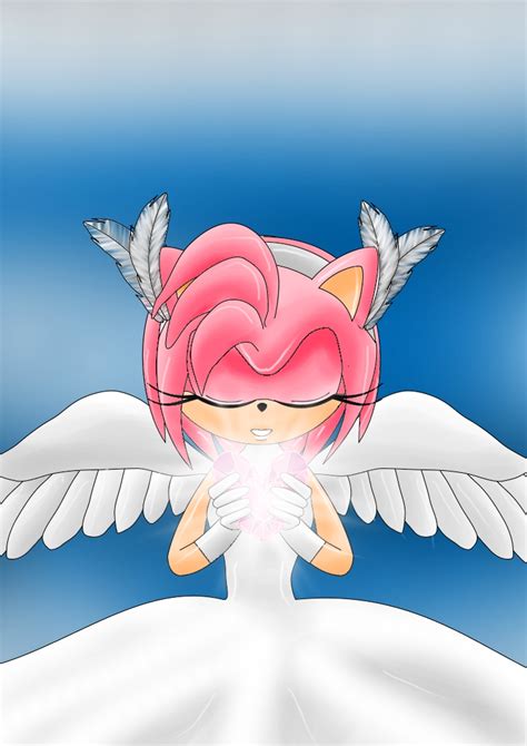 amy rose the love angel by katie the fox on deviantart