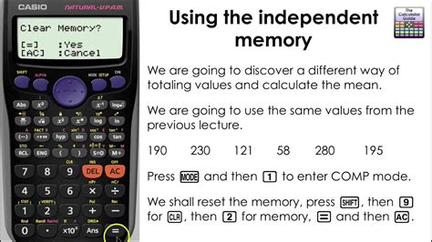 calculating    values stored   memory  button casio calculator fx gt