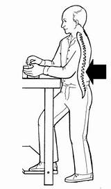 Ergonomics Principles Standing Ergonomic Posture Pain Foot When Keep Proper Rest Footrest Working Tools Postures Sitting Back Physiotherapy Table Prevent sketch template