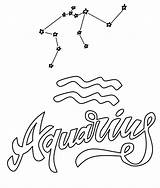 Aquarius sketch template
