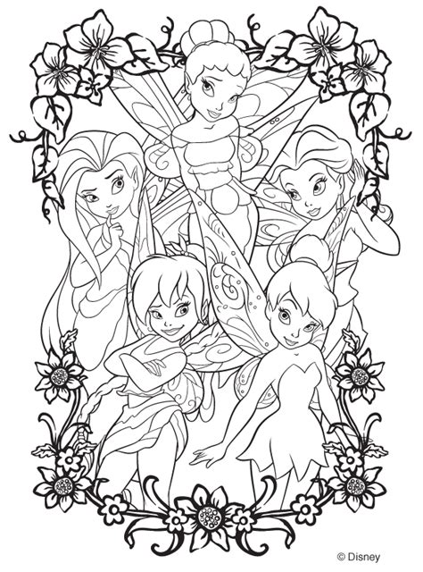 printable disney fairies coloring pages sheet