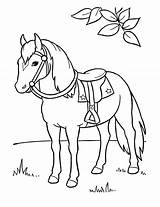Horse Coloring Pages Cute Printable Kids Horses Print Pony Animal sketch template