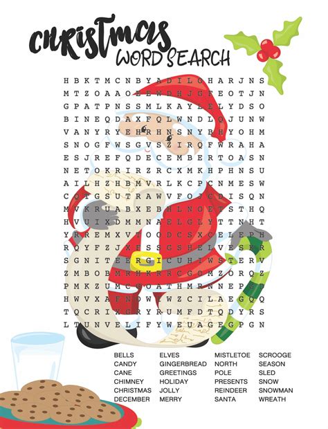 holiday word searches printable