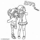 Bff Coloring Pages Girls Printable Kids Adults Bettercoloring Template sketch template