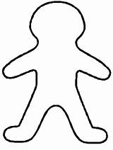 Outline Person Template Man Clipart Blank Library Gingerbread sketch template