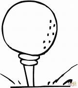 Golf Ball Coloring Pages Printable Drawing Rugby Color Version Click Clipart Clip Ipad Tablets Compatible Android Categories Supercoloring sketch template