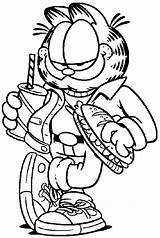 Garfield Coloring Pages Color Kids Print Children Characters sketch template