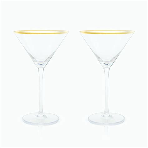 Gold Rimmed Crystal Martini Glasses Gold Rimmed Glasses Martini