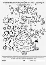 Competition Colouring Christmas Coloring Template Beachmere Carols Community November Starts 1st sketch template