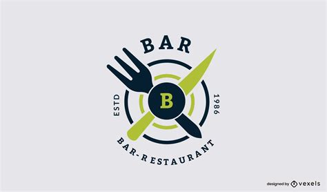 bar restaurant logo design vector