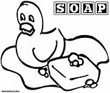 Soap Coloring Pages Bath Colorings Duck sketch template