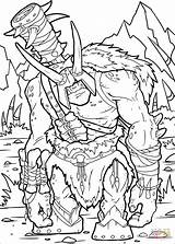 Coloring Orc Pages Warrior Printable sketch template