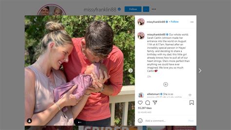 Missy Franklin Gives Birth To Daughter