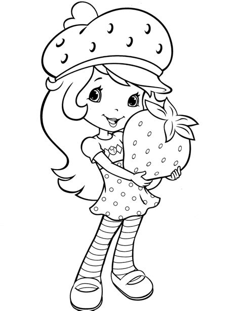 cute strawberry shortcake coloring pages  print