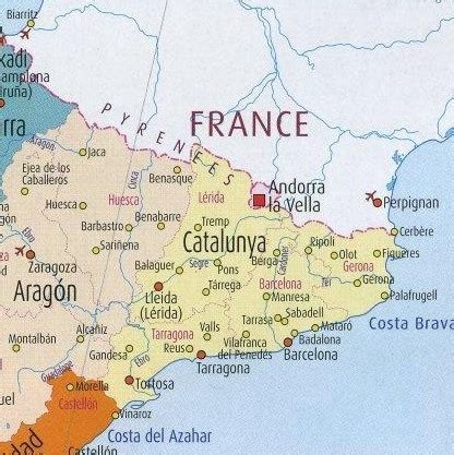 catalonie kaart kaart