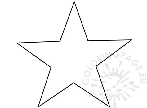 point star template coloring page