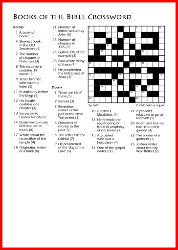 bible crossword puzzles printable  answers pierce blog