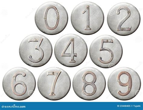 metal numbers stock image image  detail figure element