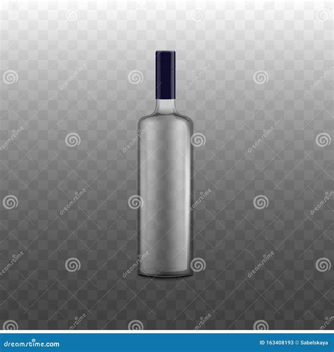 alcoholic beverages bottle template realistic vector illustration