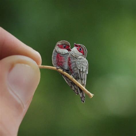 beautiful miniature birds   papers  creative design