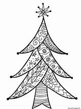 Tree Christmas Coloring Pages Patterns Printable Pretty Print Prints Book sketch template