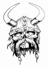 Viking Drawing Tattoo Helmet Skull Odin Drawings Tattoos Warrior Vikings Biomek Face Coloring Pages Norse Deviantart Drawn Raven Printable Sketch sketch template