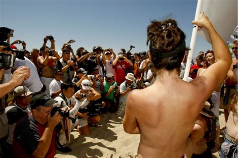Venice Prepares For Annual Topless Parade And Protest Los Angeles Times